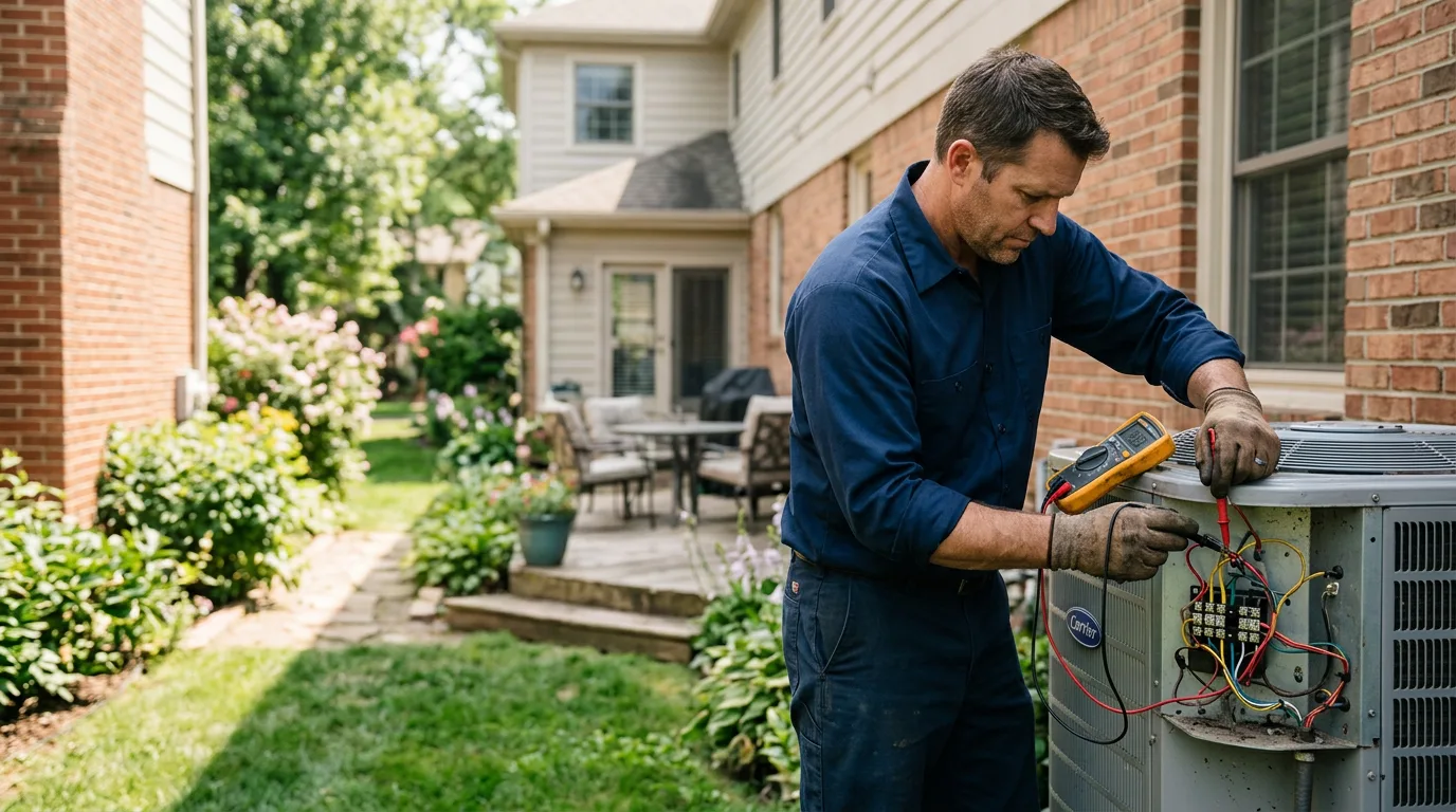 HVAC technician working near Plantsville, CT